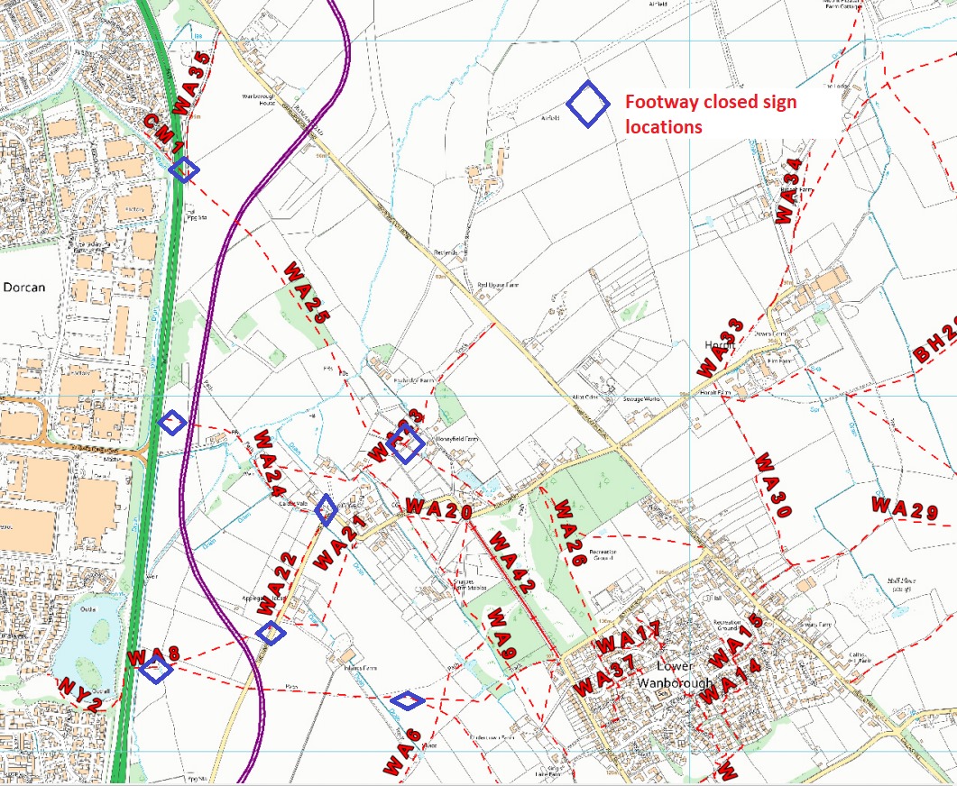footpath closures map
